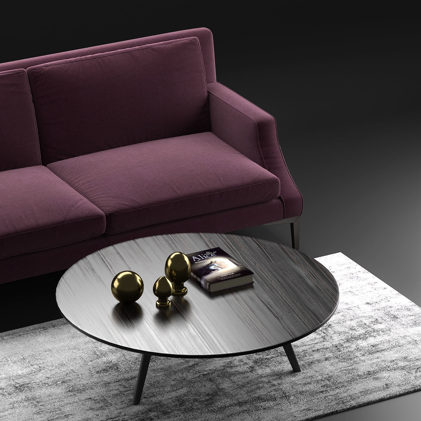 Natuzzi Winston sofa 3D model_6