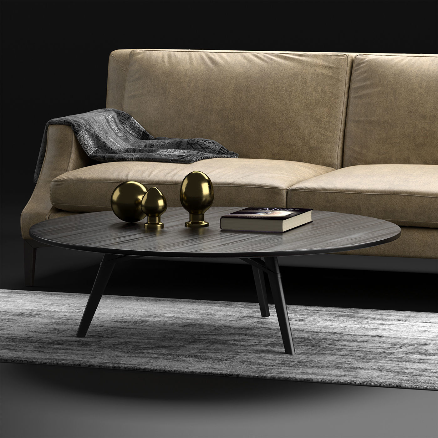 Natuzzi Winston sofa 3D model_3