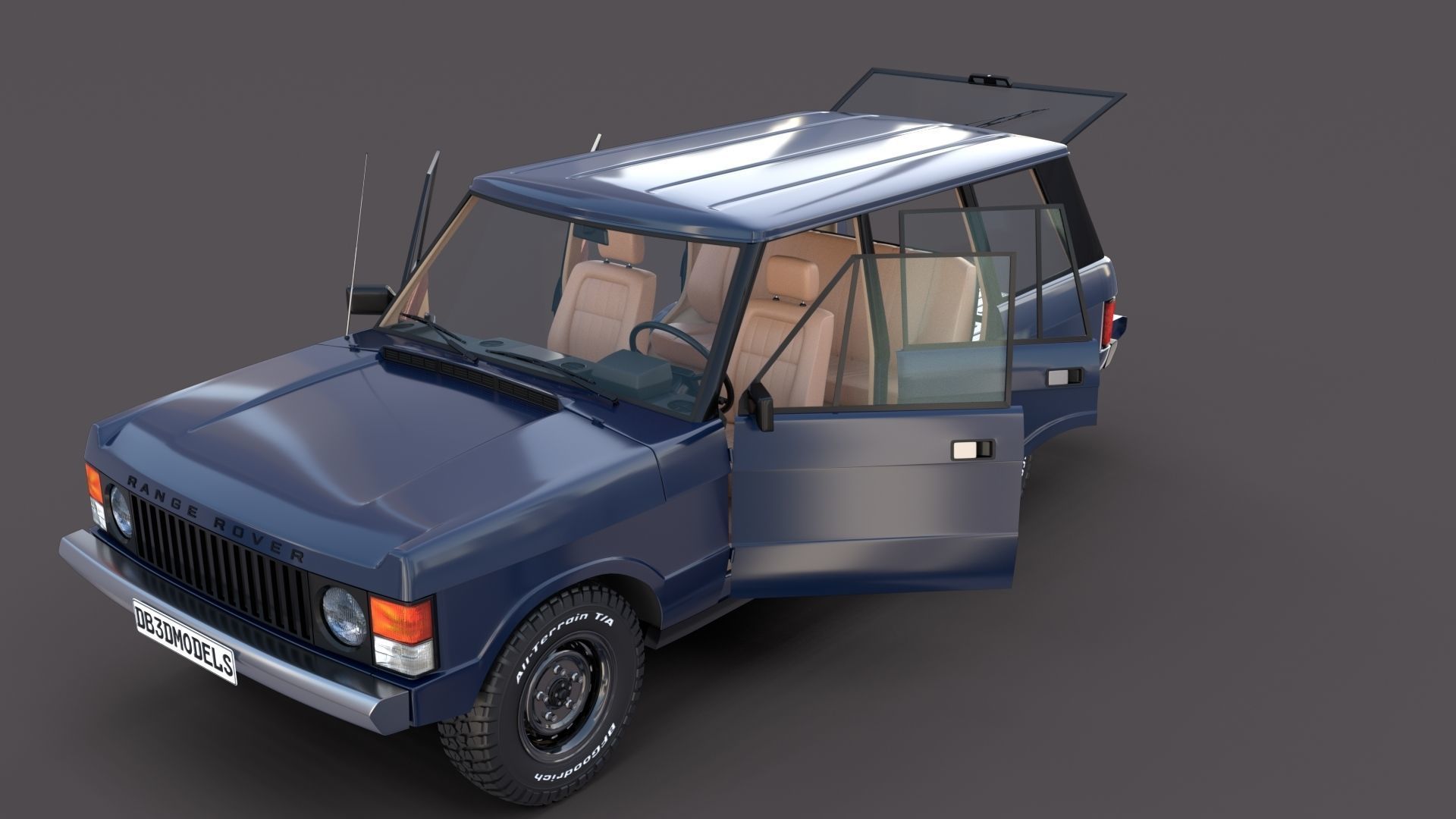 Range Rover Classic with interior v3 3D model_1