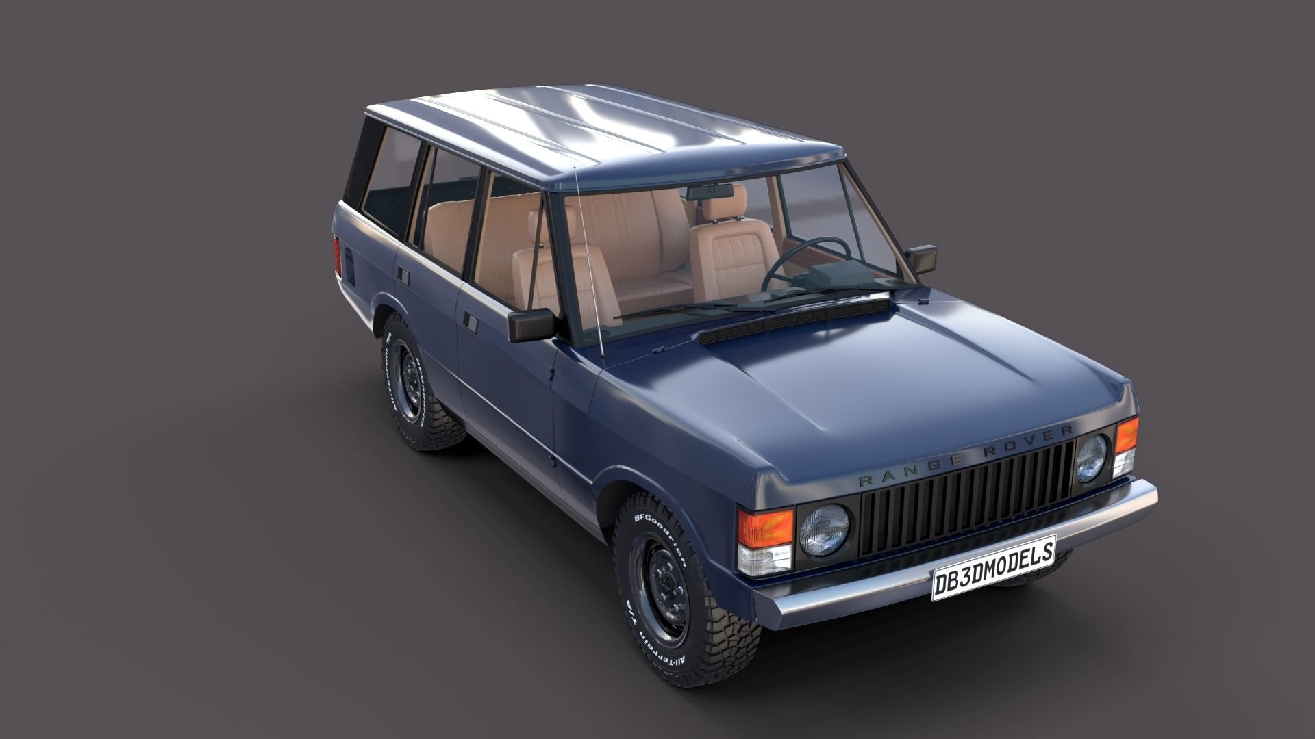 Range Rover Classic with interior v3 3D model_13