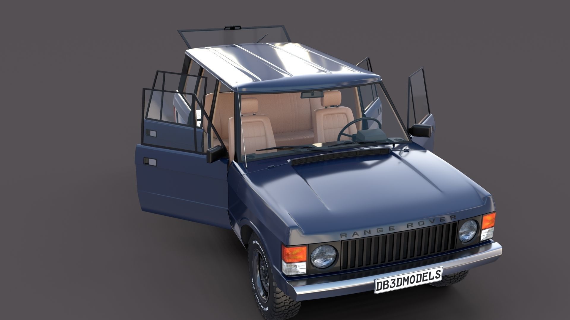 Range Rover Classic with interior v3 3D model_2