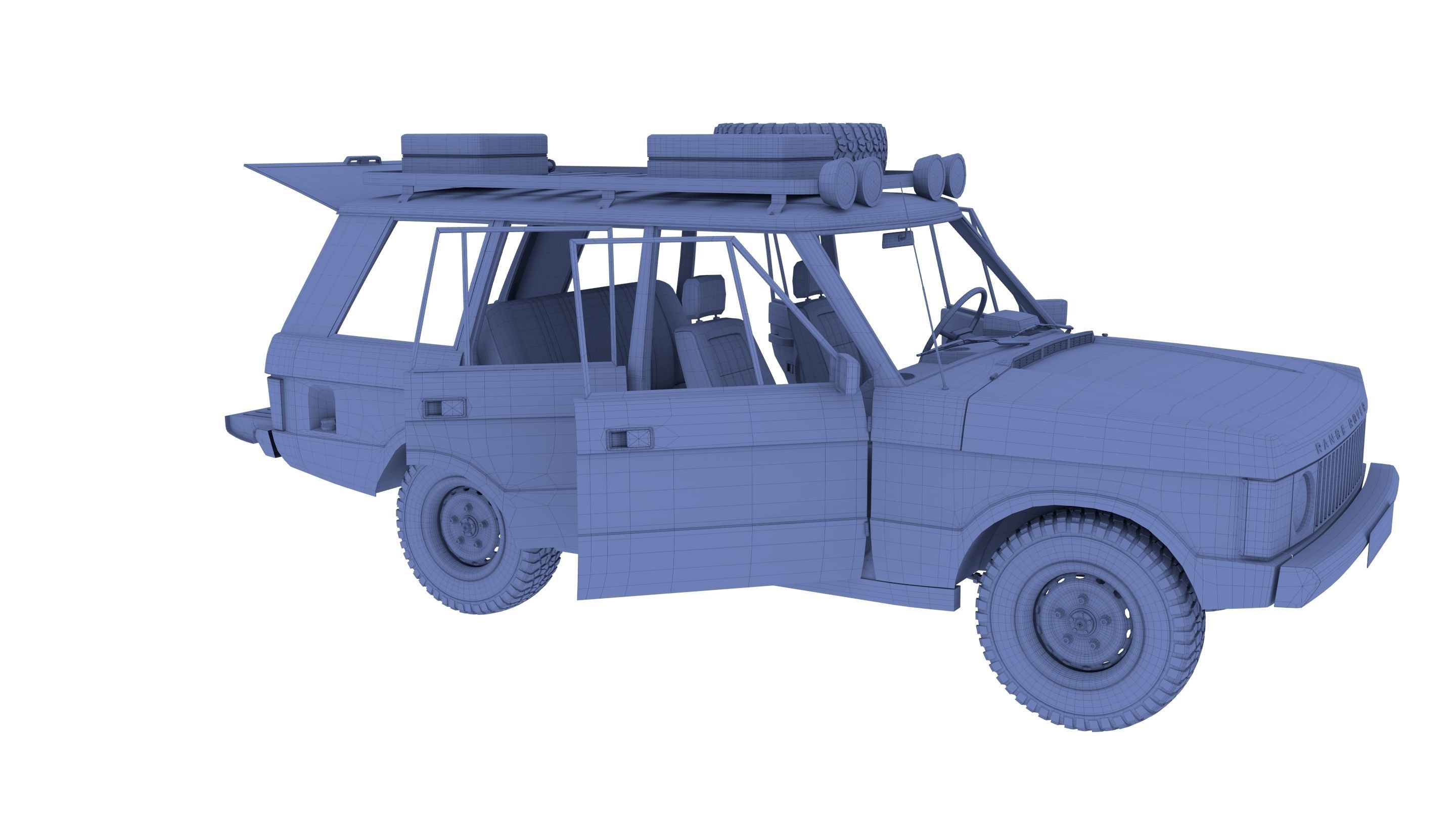 Range Rover Classic with interior v3 3D model_32
