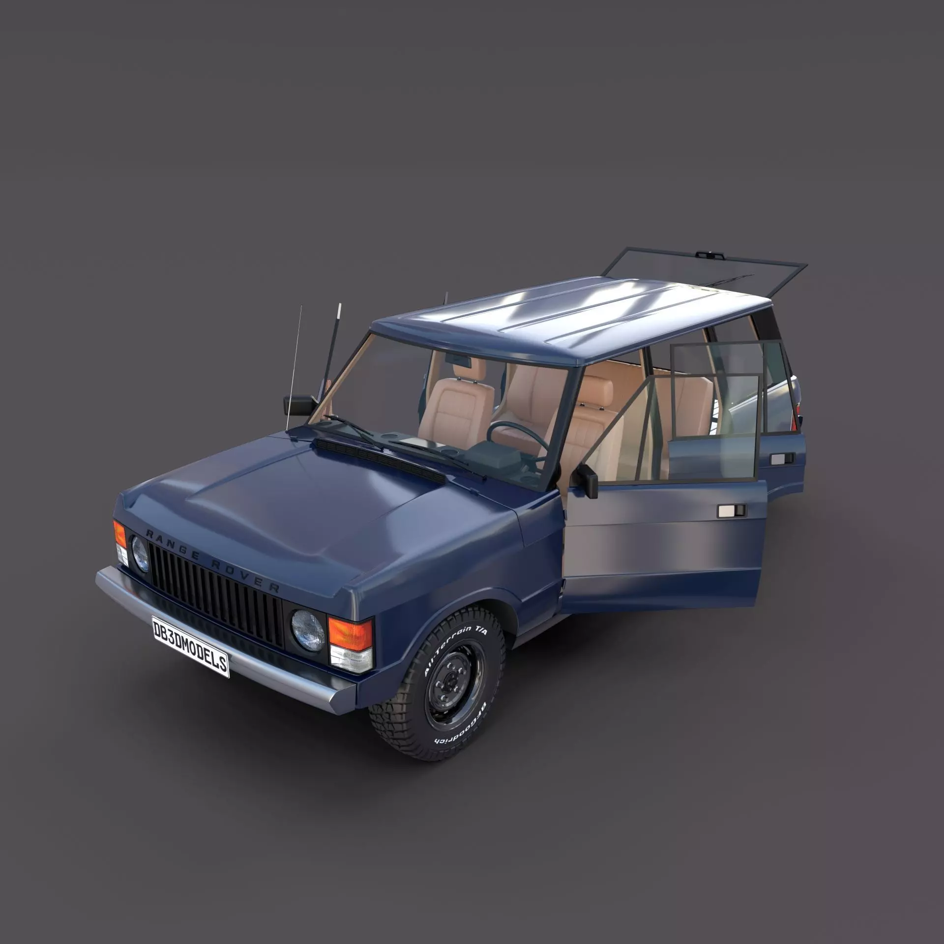 Range Rover Classic with interior v3 3D model_0