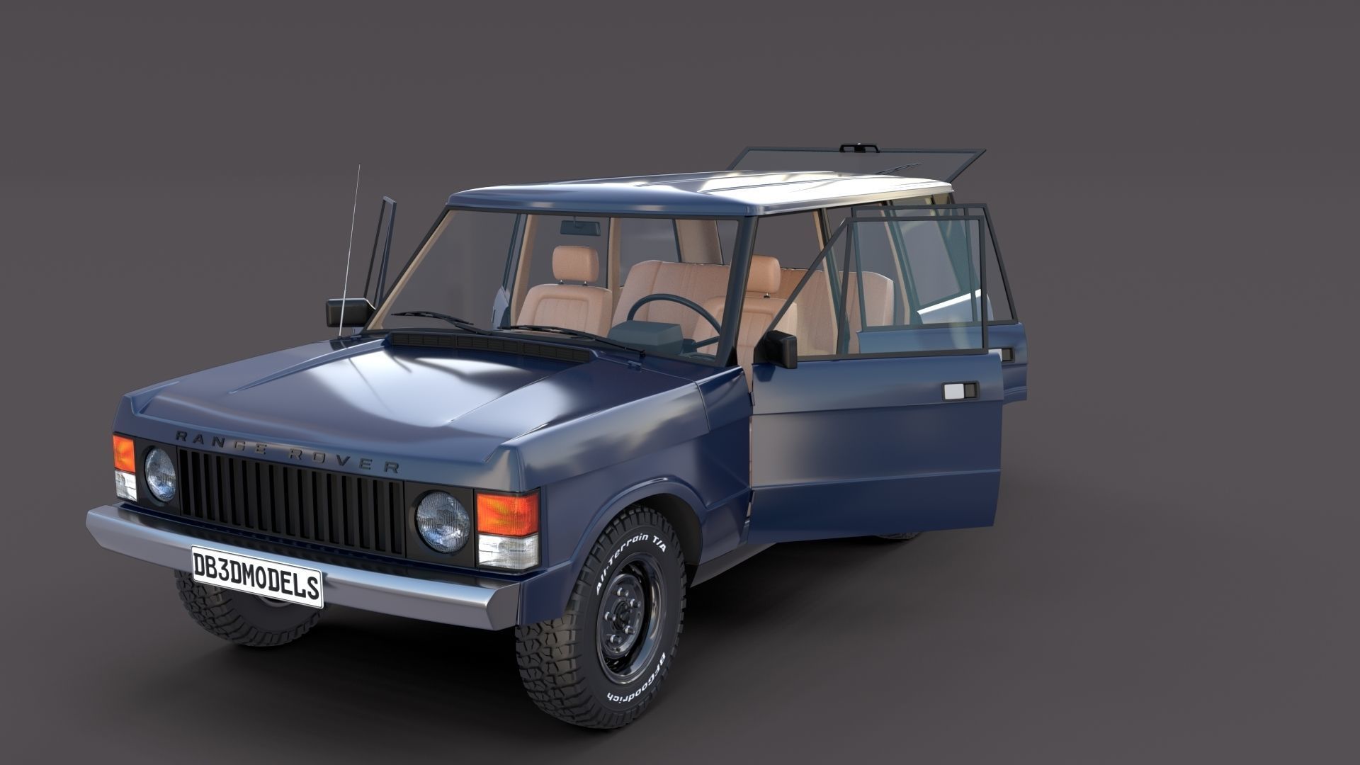 Range Rover Classic with interior v3 3D model_17