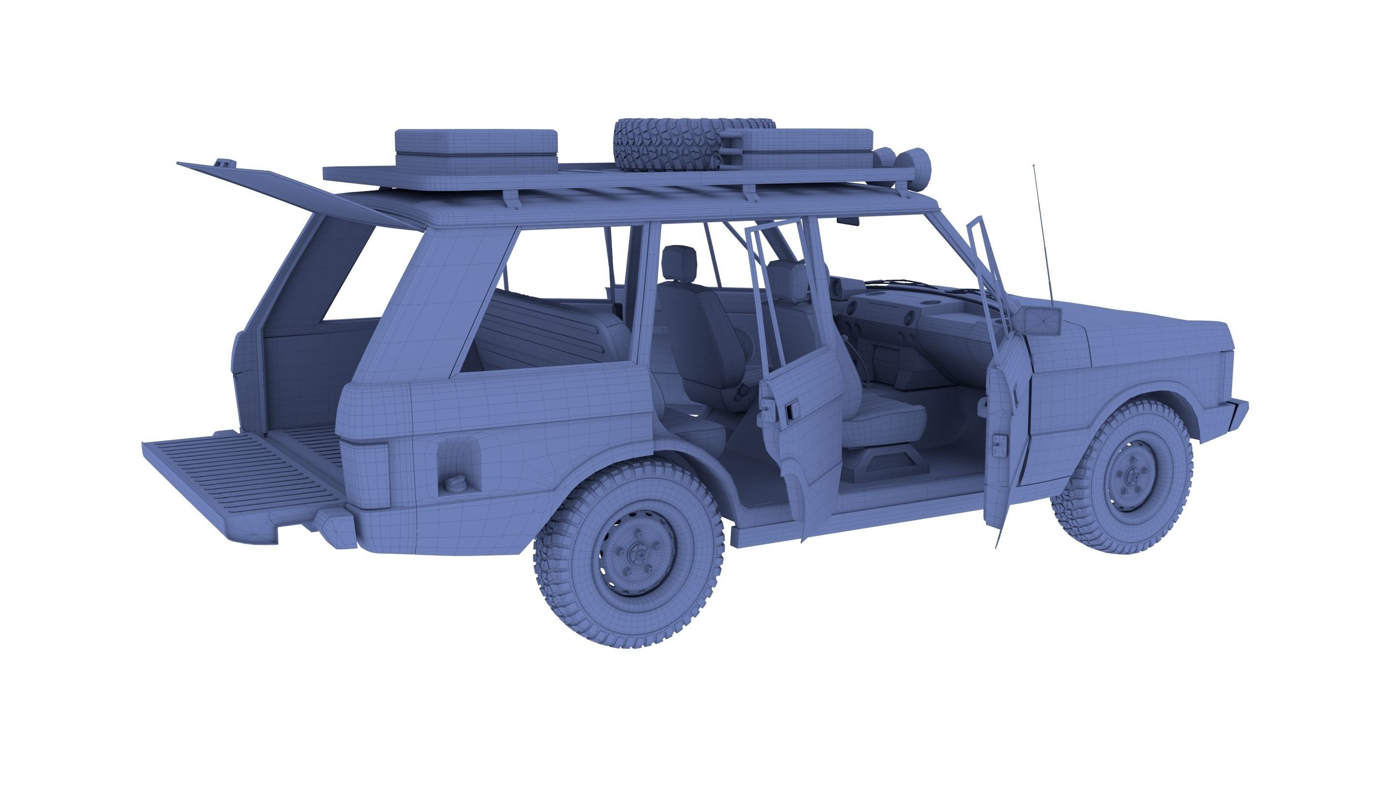 Range Rover Classic with interior v3 3D model_31