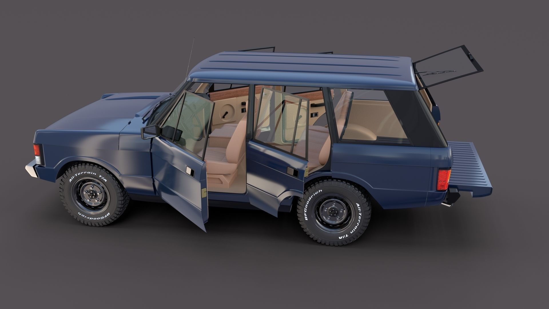 Range Rover Classic with interior v3 3D model_22