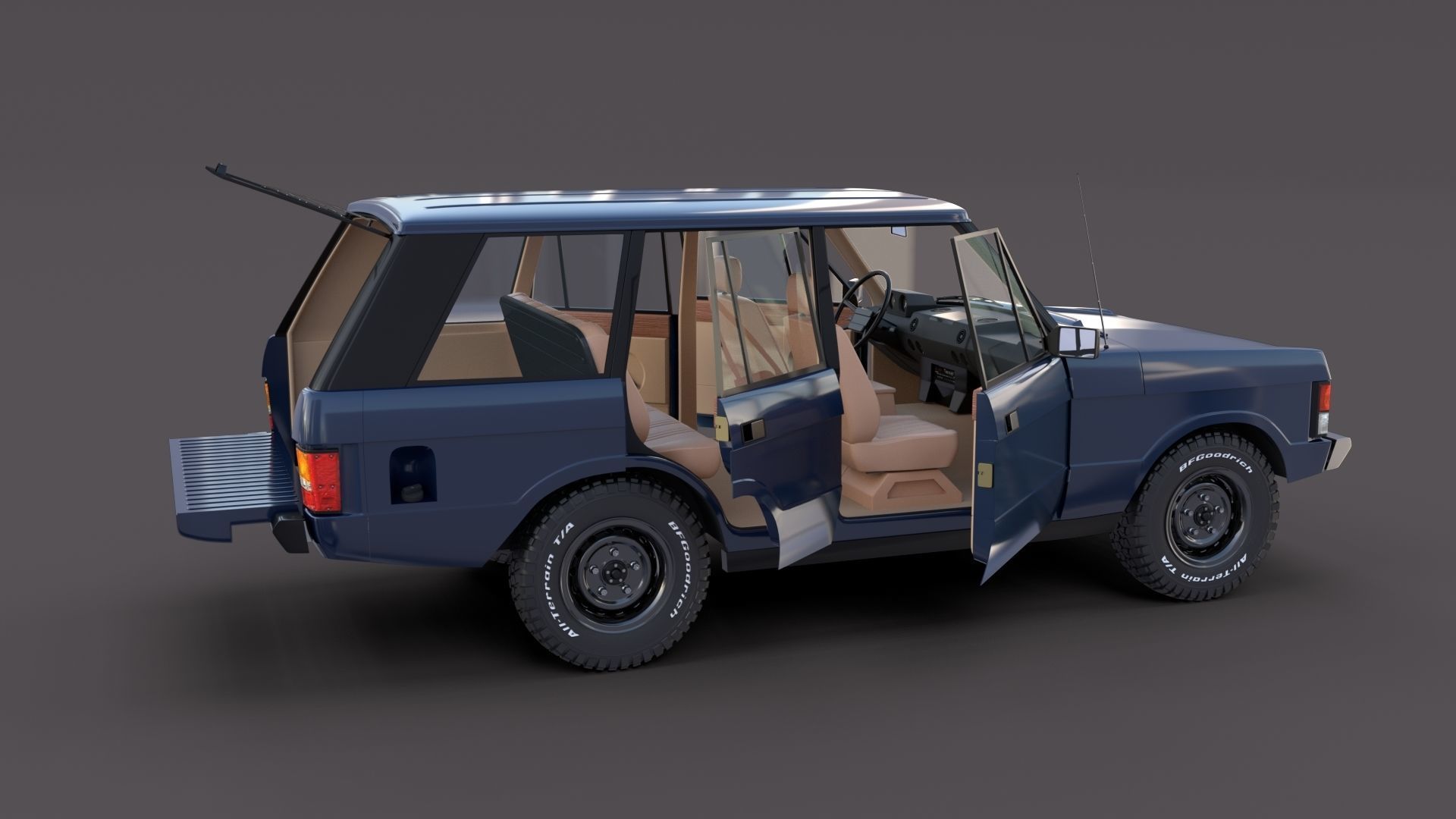 Range Rover Classic with interior v3 3D model_20