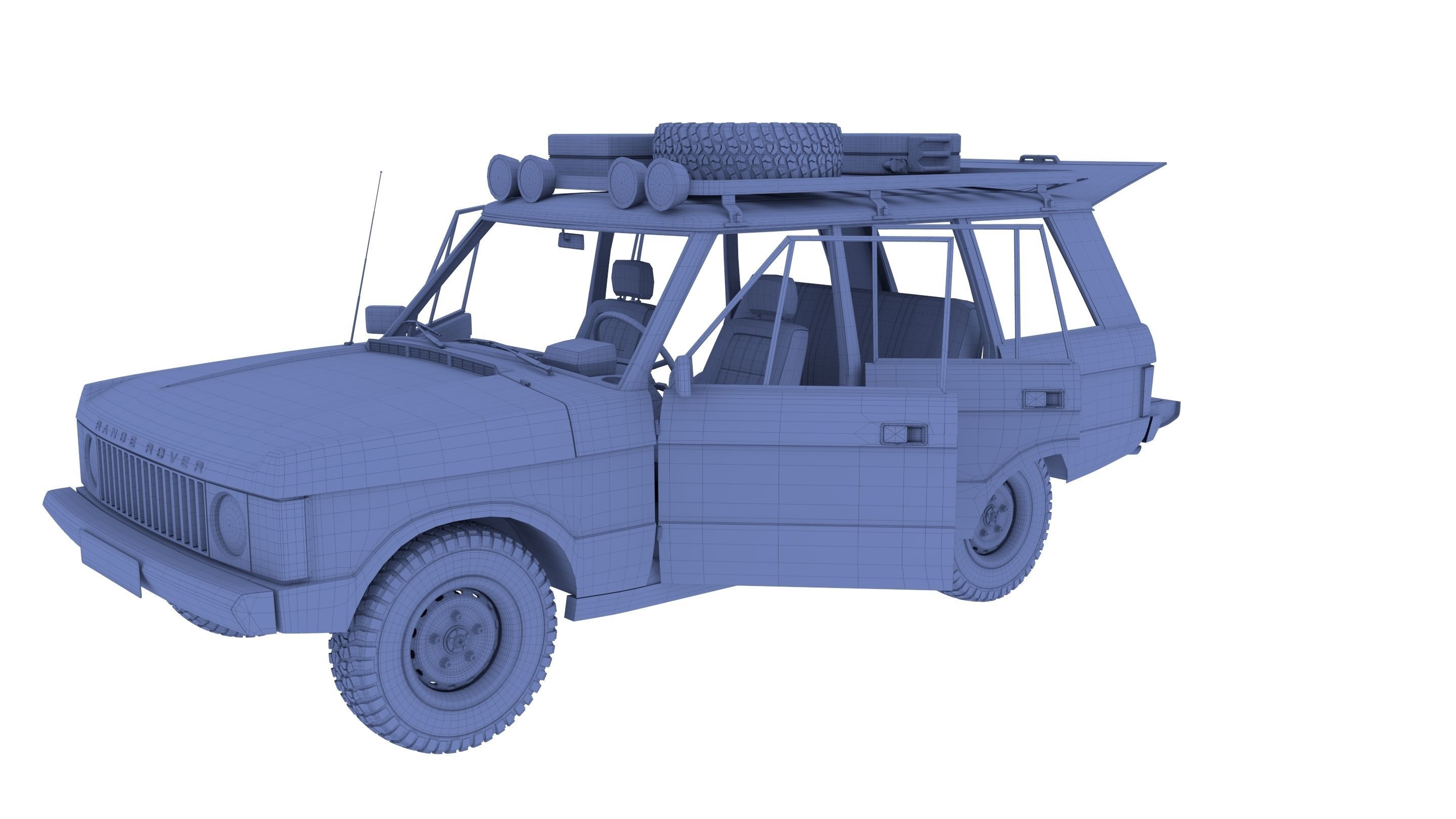 Range Rover Classic with interior v3 3D model_28