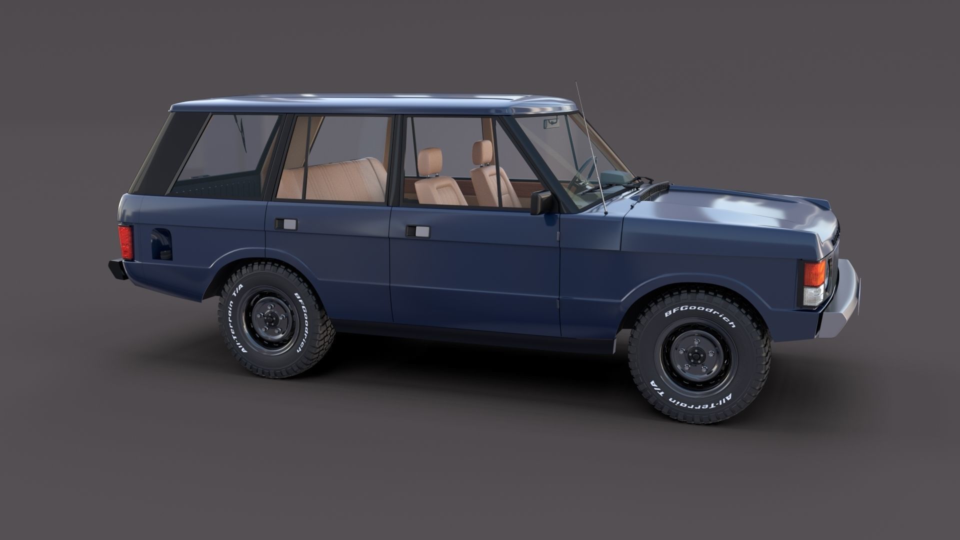 Range Rover Classic with interior v3 3D model_8