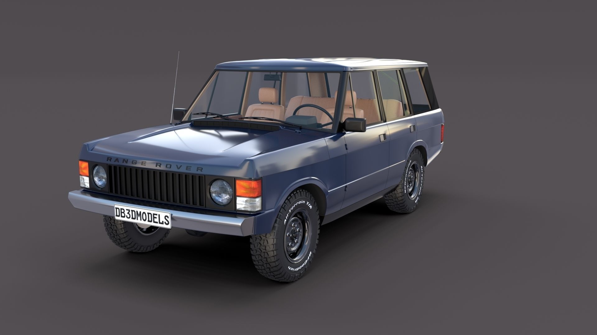 Range Rover Classic with interior v3 3D model_4