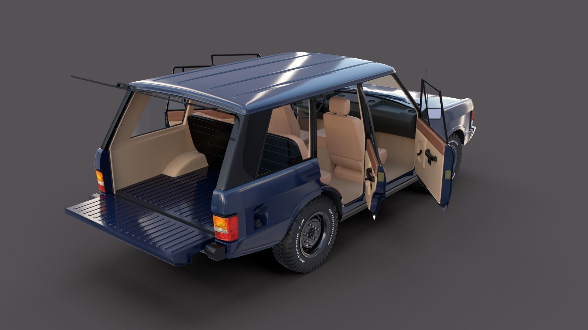 Range Rover Classic with interior v3 3D model_23