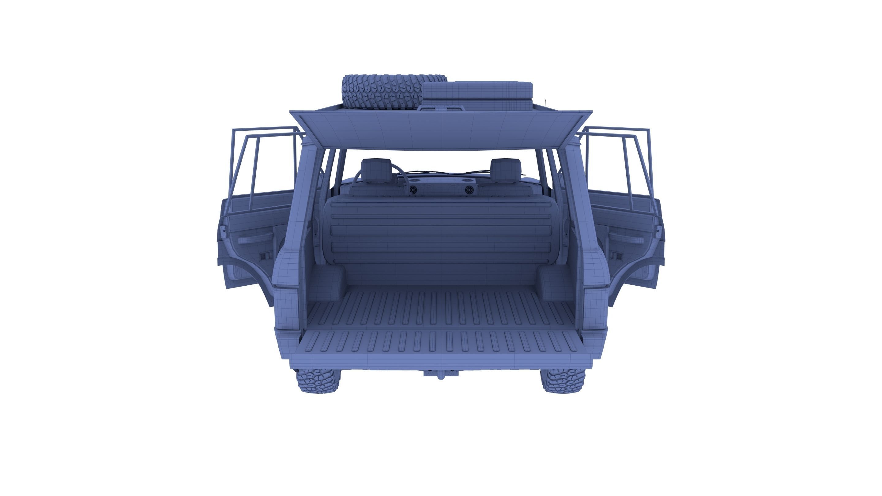 Range Rover Classic with interior v3 3D model_30
