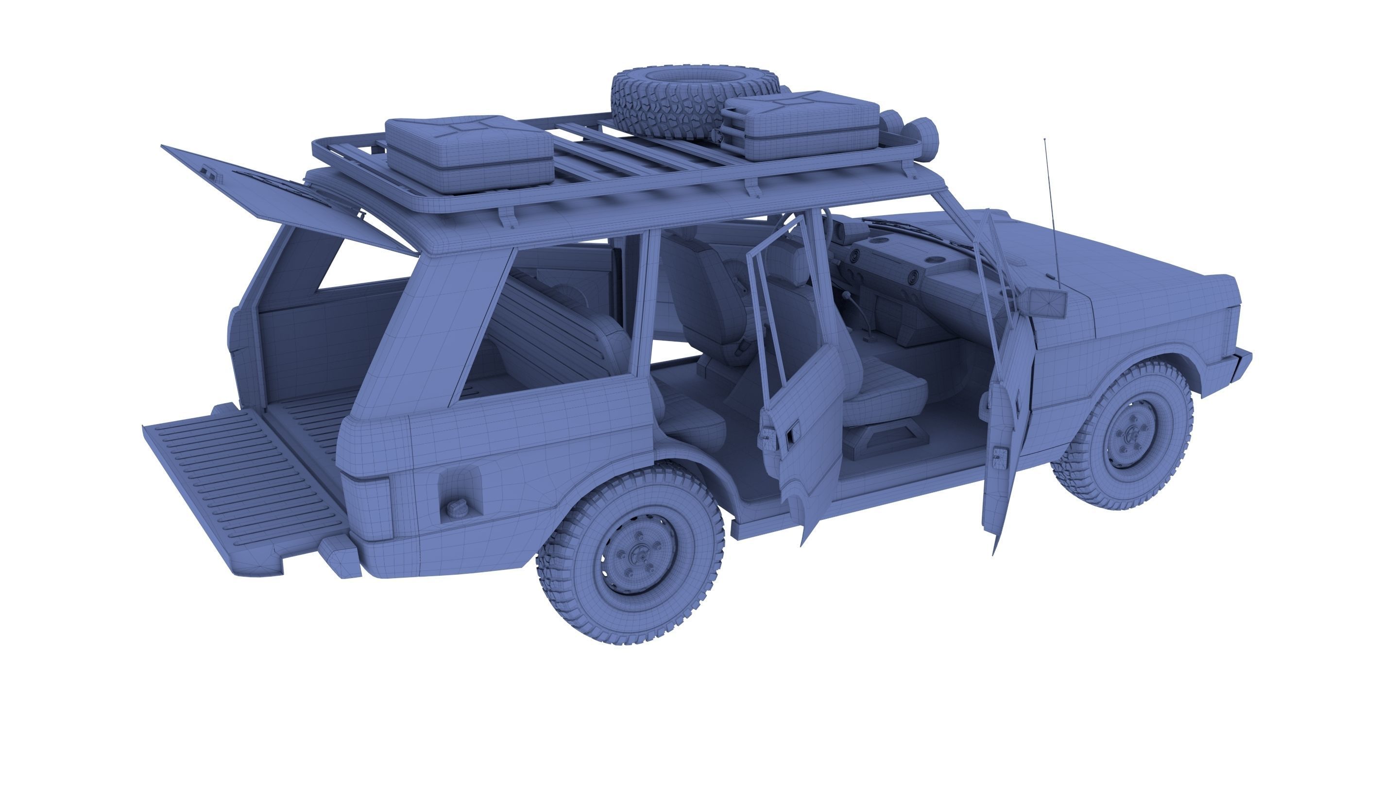 Range Rover Classic with interior v3 3D model_35