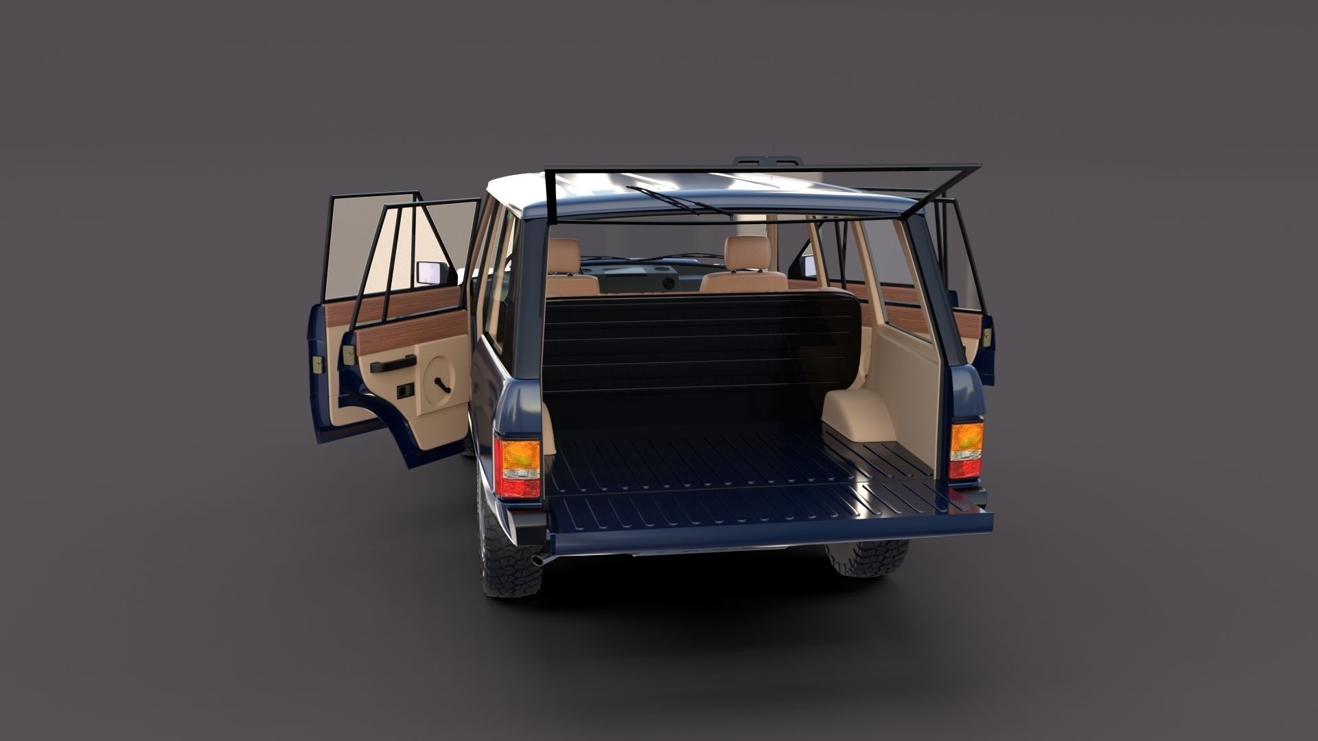 Range Rover Classic with interior v3 3D model_19