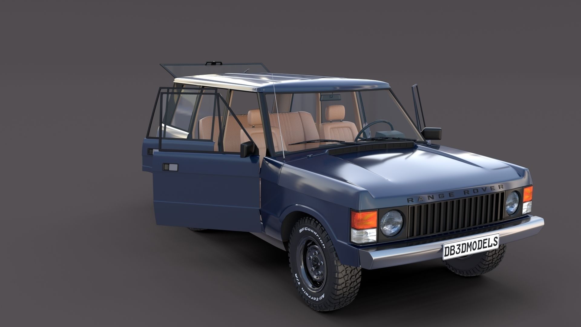 Range Rover Classic with interior v3 3D model_21