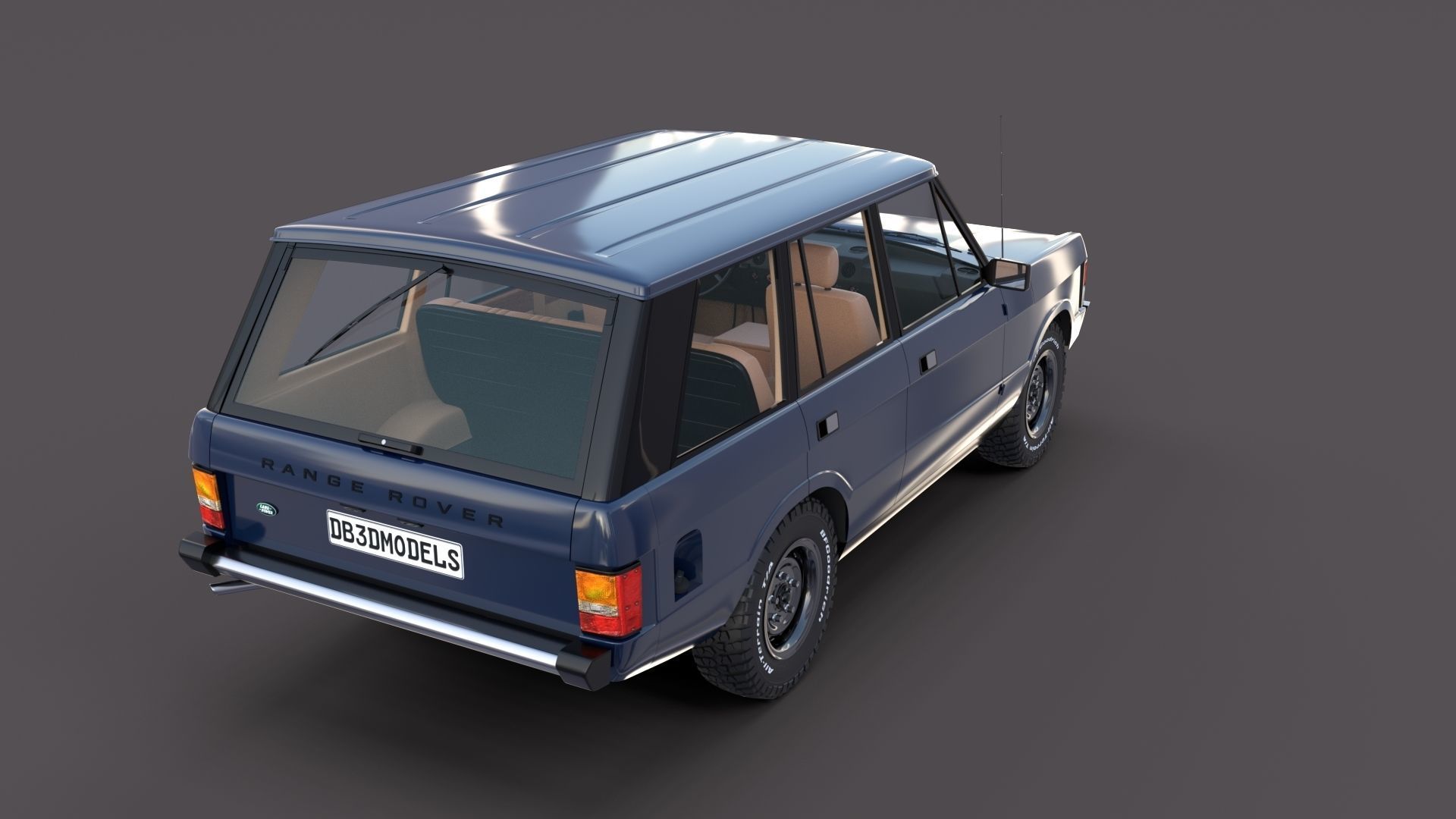Range Rover Classic with interior v3 3D model_12
