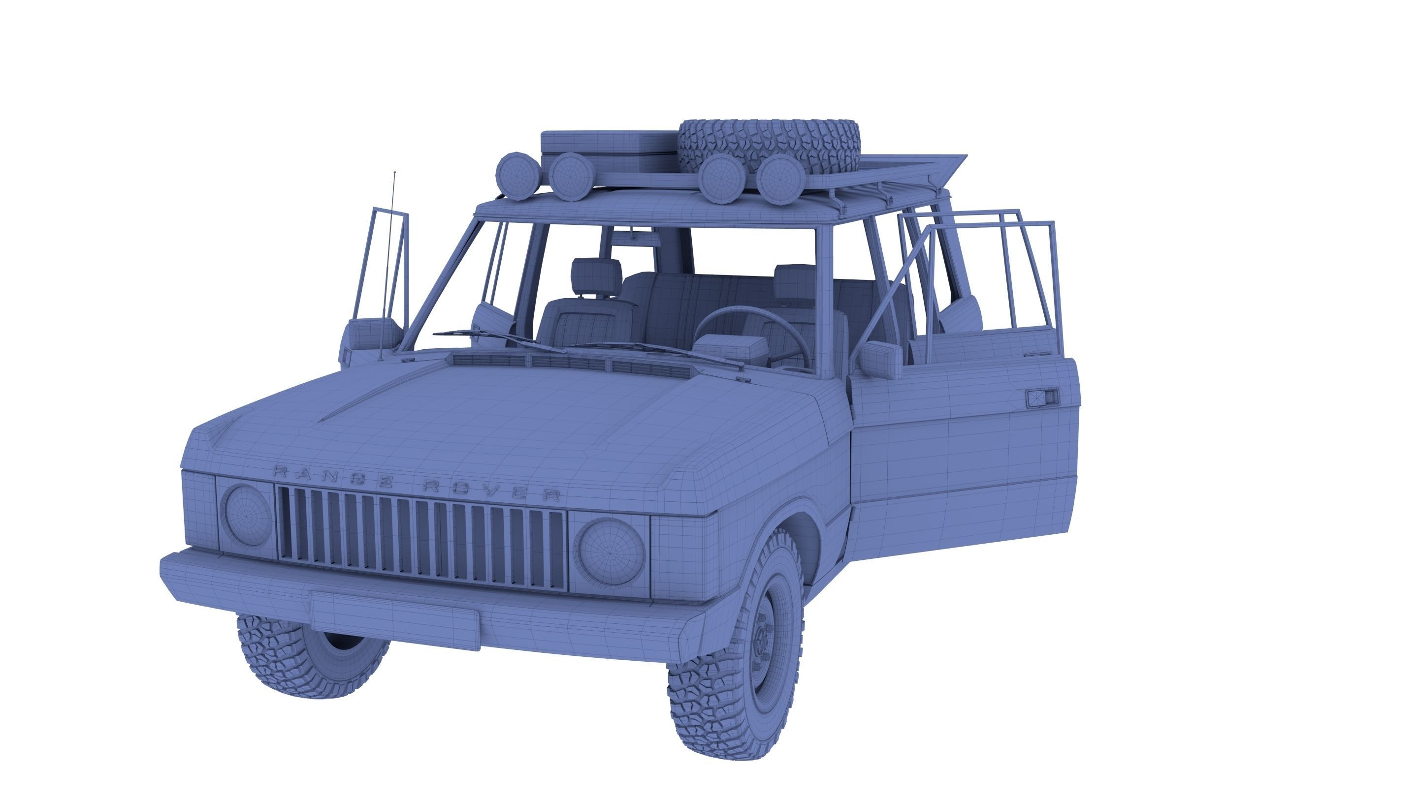 Range Rover Classic with interior v3 3D model_27