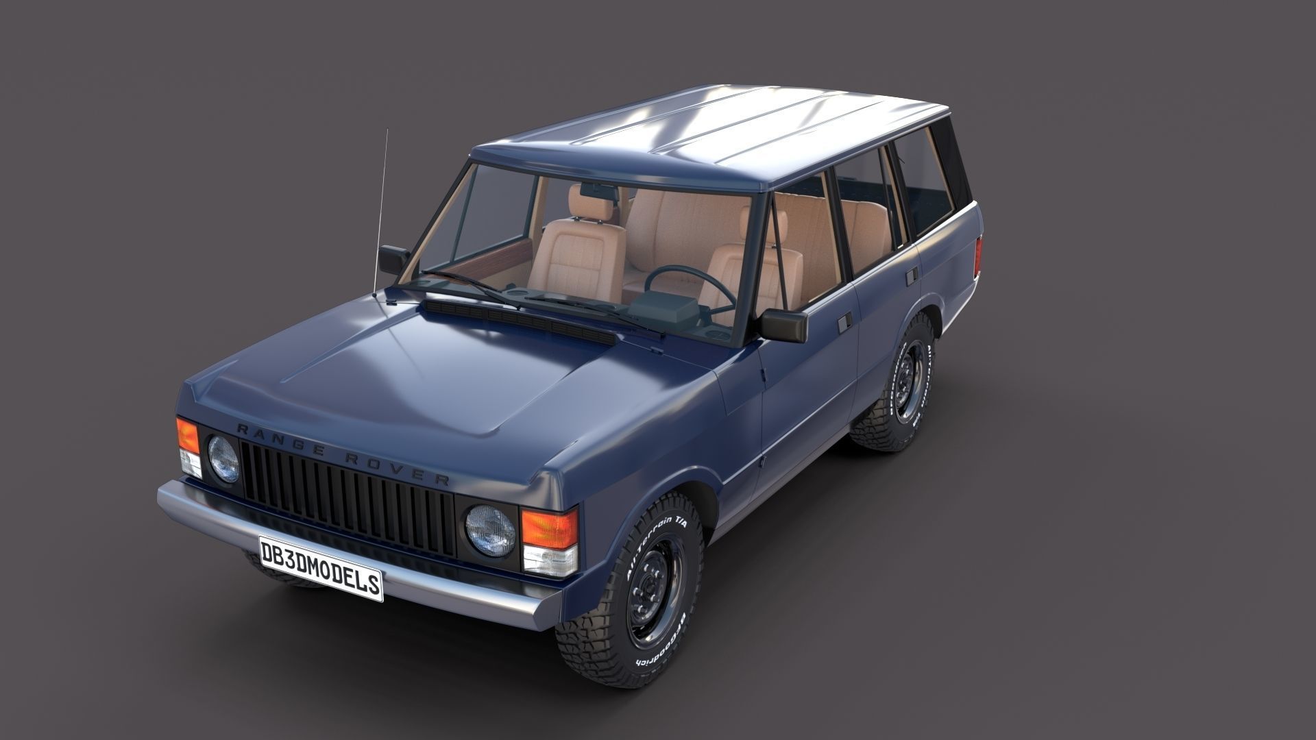 Range Rover Classic with interior v3 3D model_9