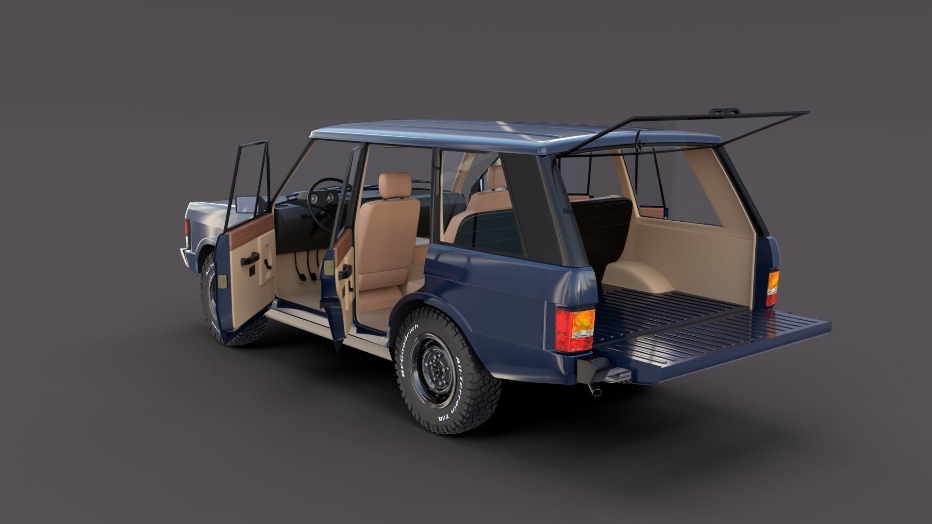 Range Rover Classic with interior v3 3D model_18