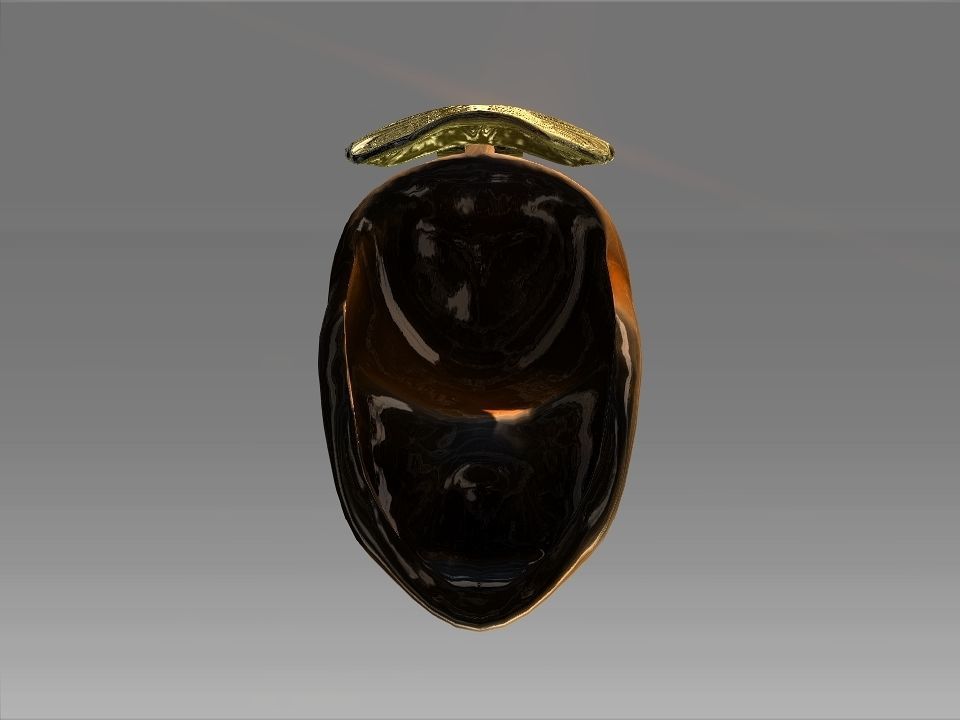 Golden Mask Helmet Low-poly 3D model_29