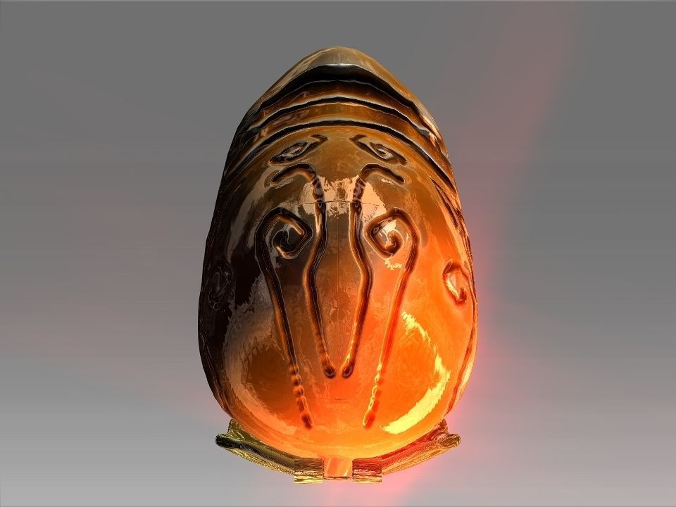 Golden Mask Helmet Low-poly 3D model_28