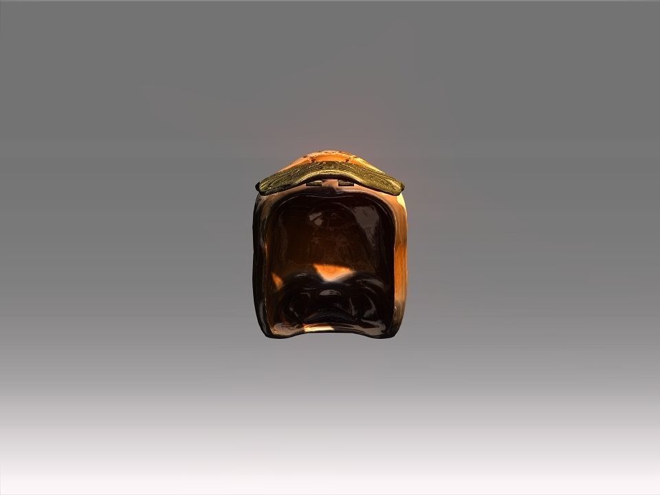 Golden Mask Helmet Low-poly 3D model_40