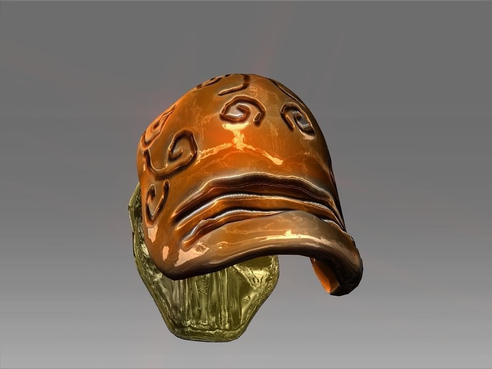 Golden Mask Helmet Low-poly 3D model_34