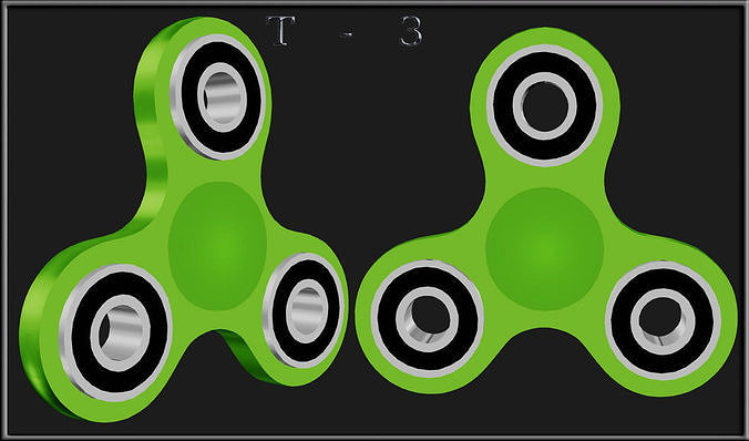 Fidget spinner Low-poly 3D model