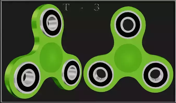 Fidget spinner Low-poly 3D model