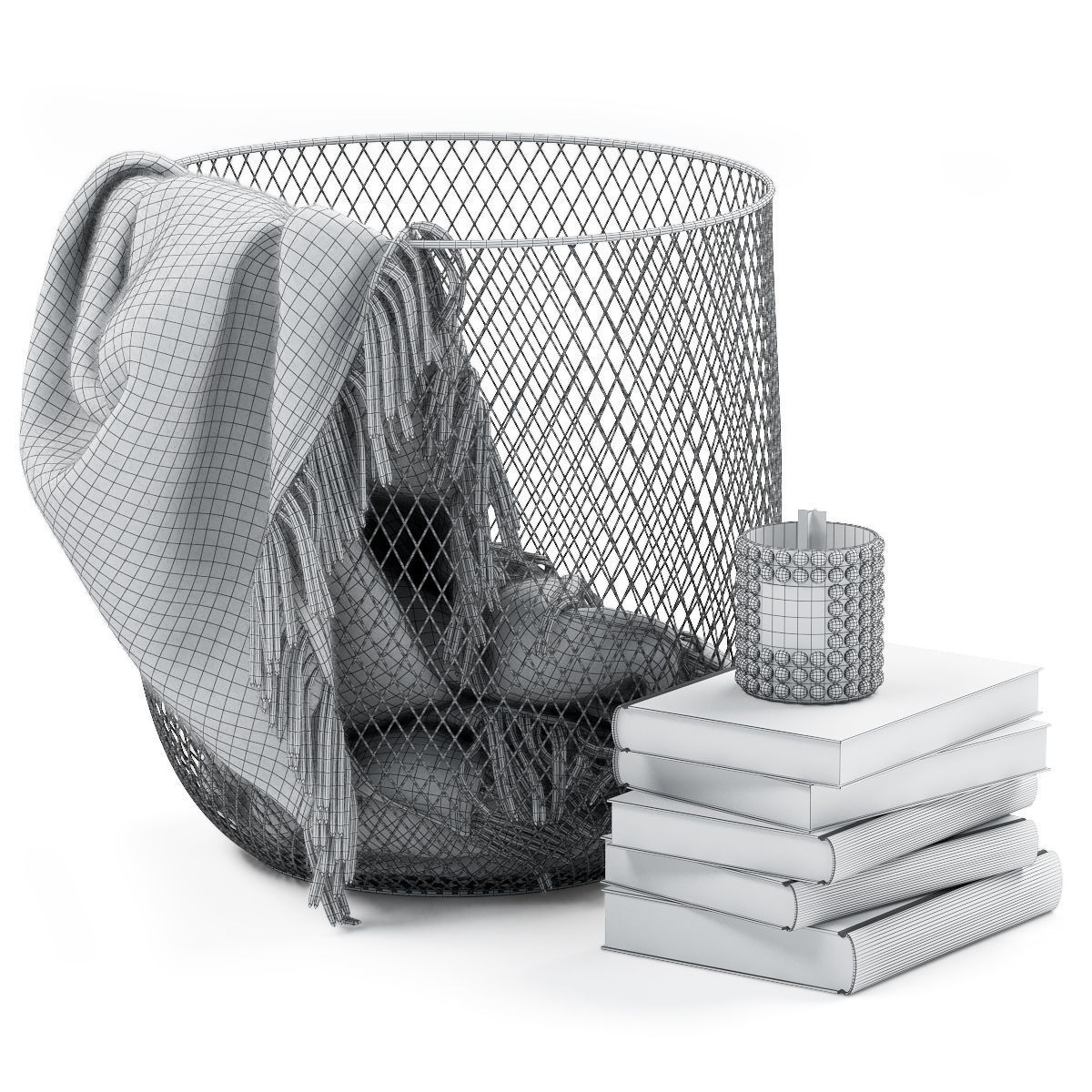 METAL BASKET DECOR 06 3D model_1