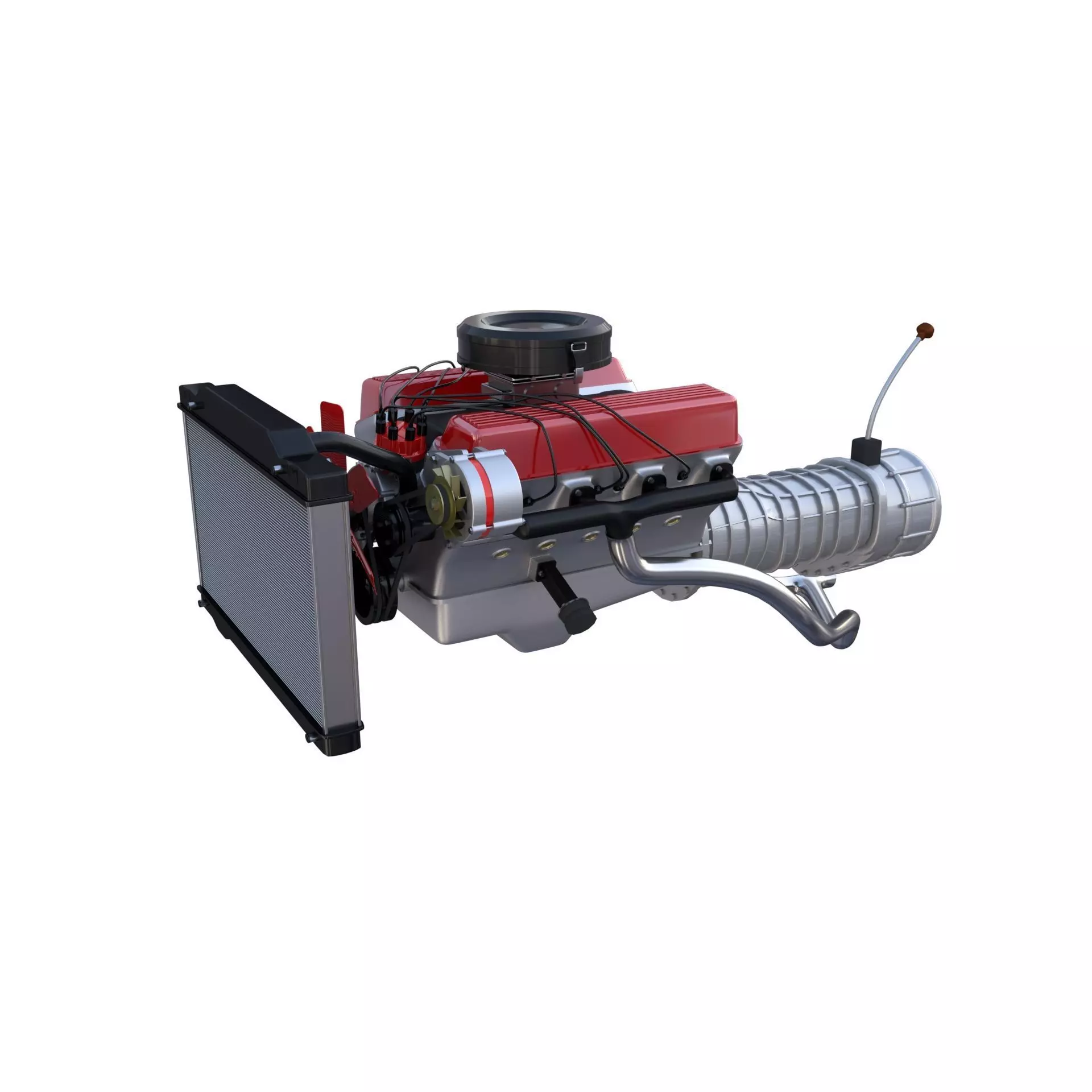 V8 Engine assembly 3D model_0