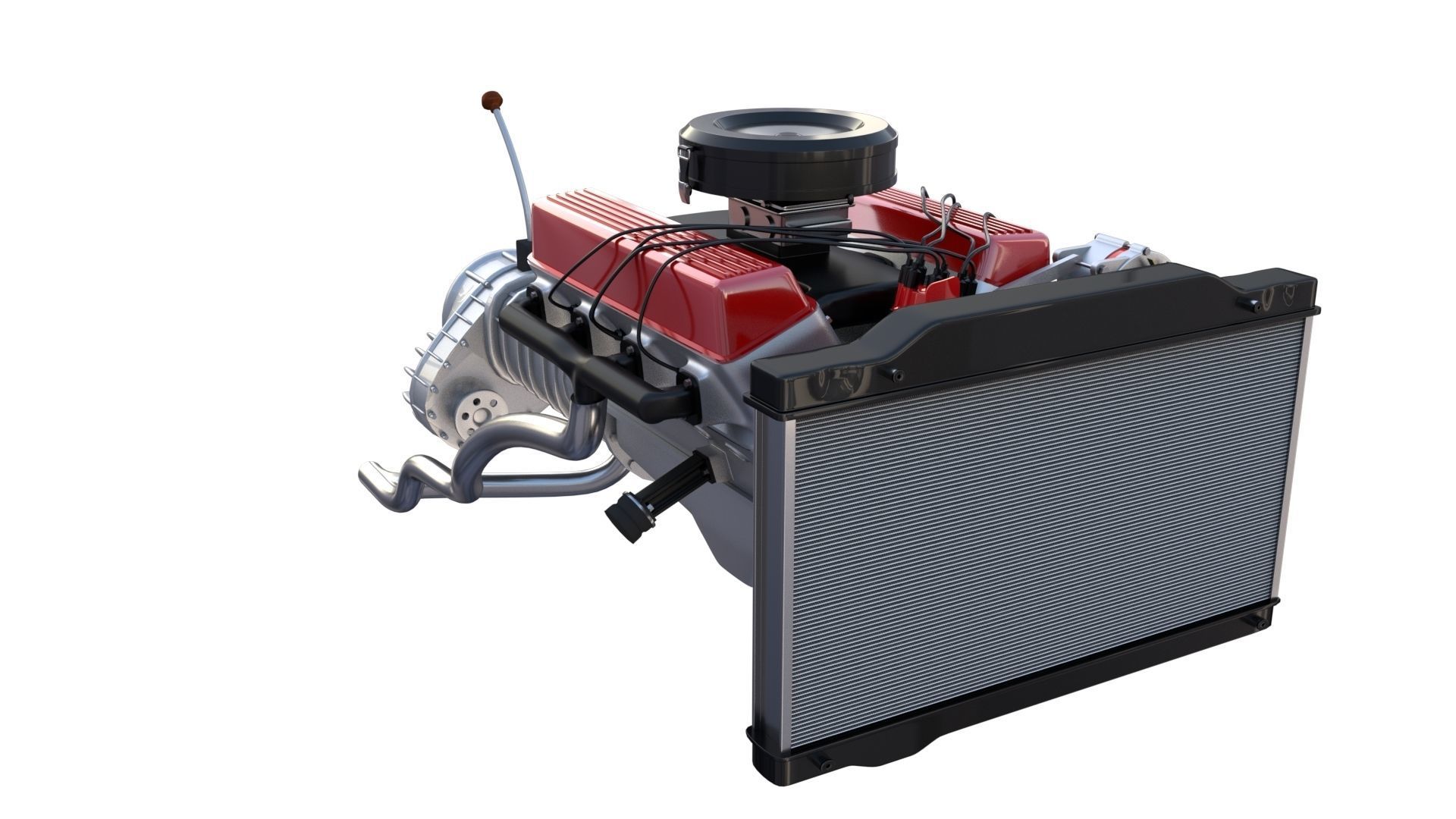 V8 Engine assembly 3D model_10