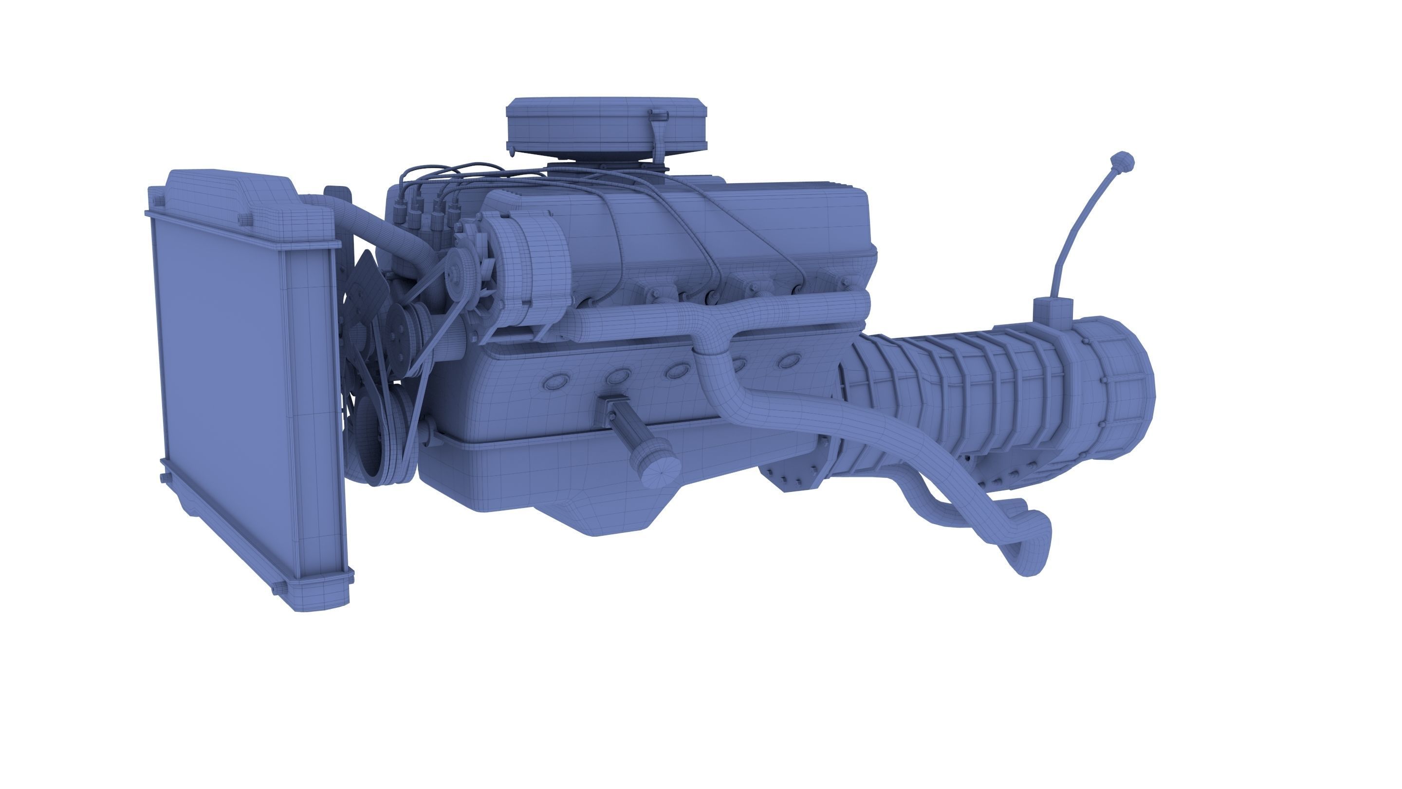 V8 Engine assembly 3D model_11