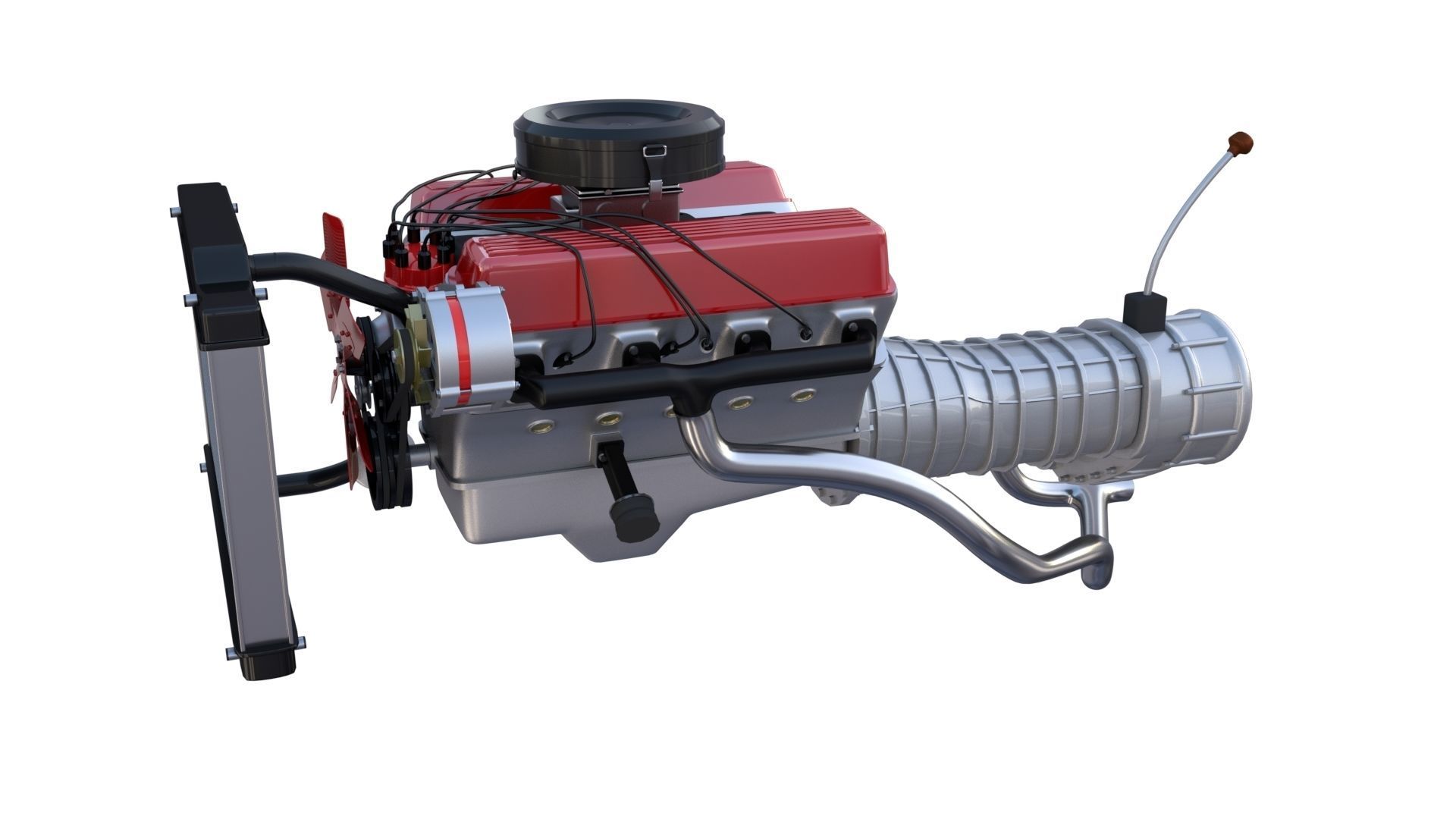 V8 Engine assembly 3D model_6