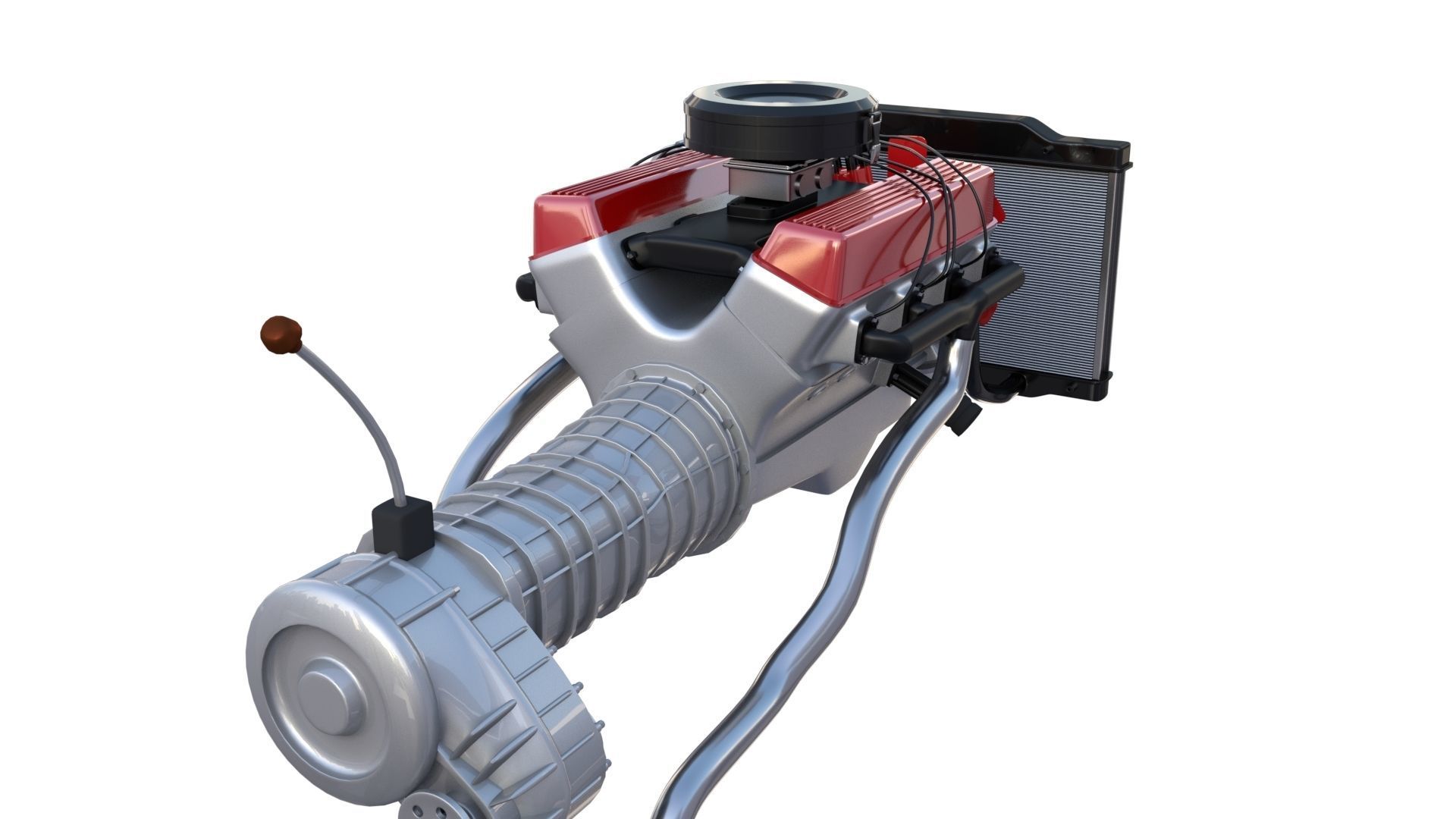 V8 Engine assembly 3D model_8