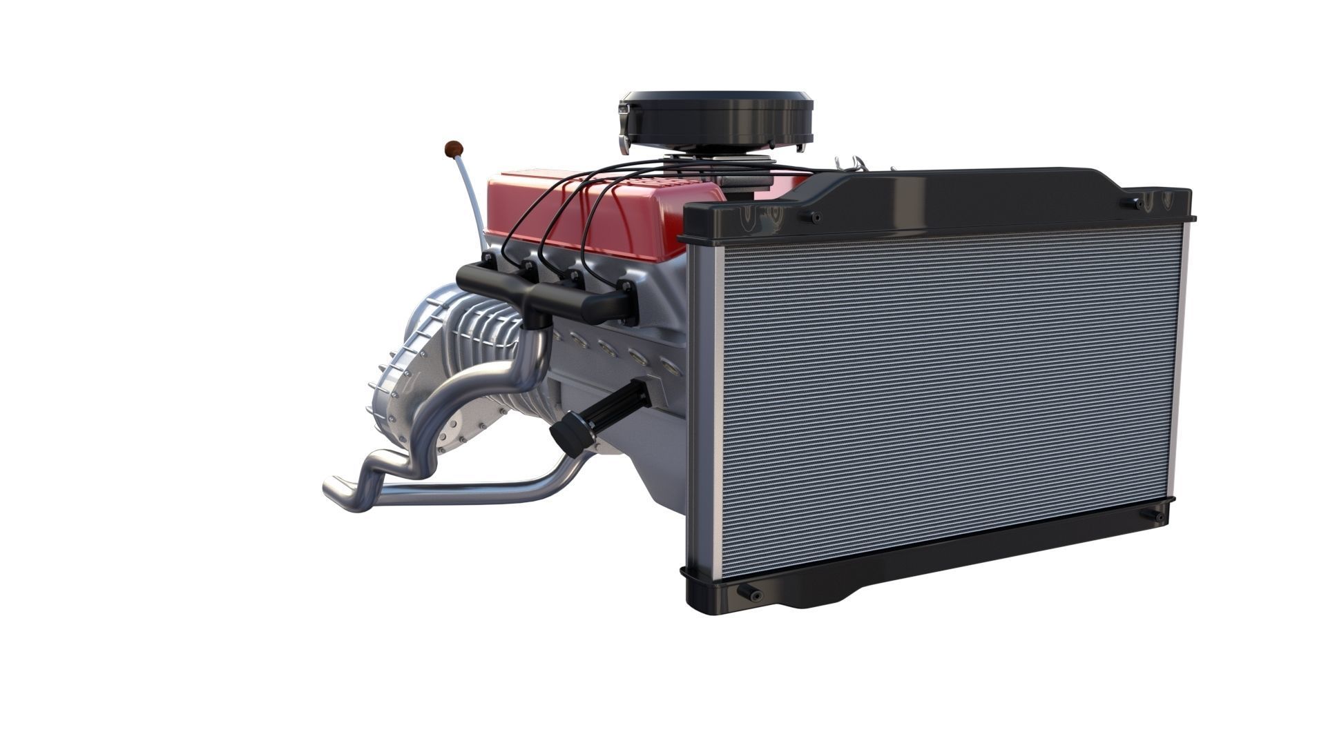 V8 Engine assembly 3D model_5