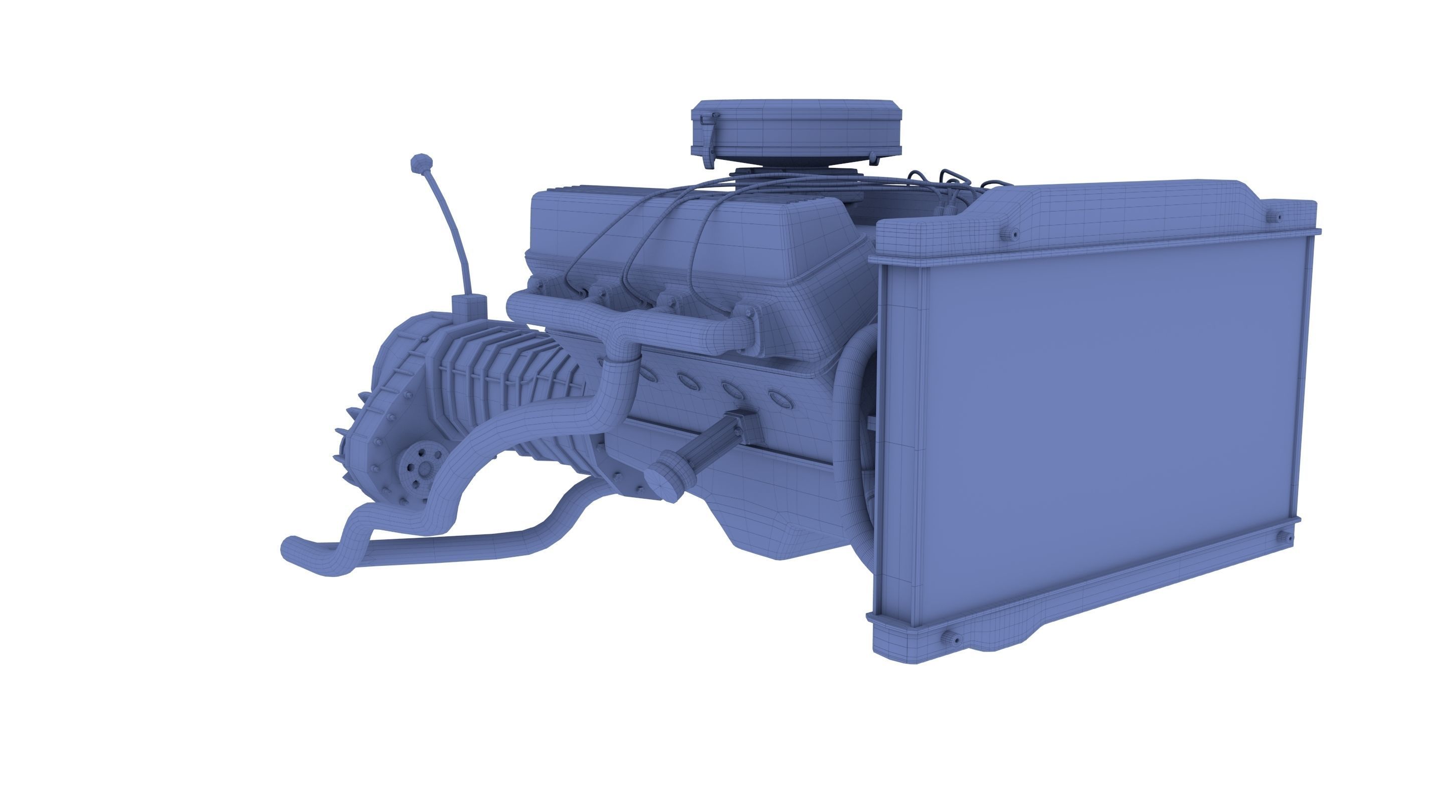 V8 Engine assembly 3D model_16