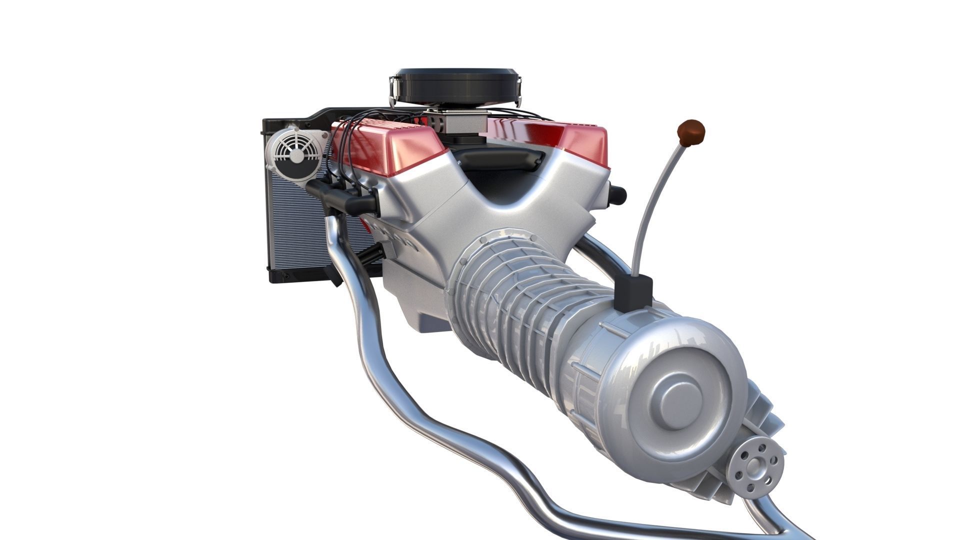 V8 Engine assembly 3D model_2