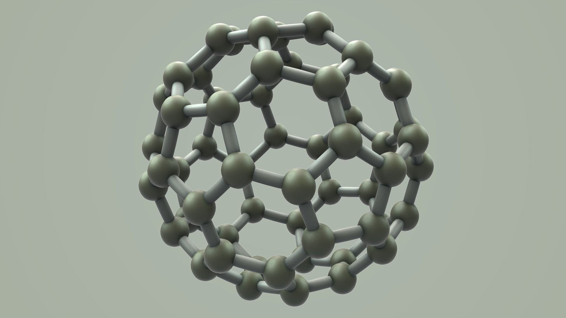 Carbon Structure Fullerene 3D model_1