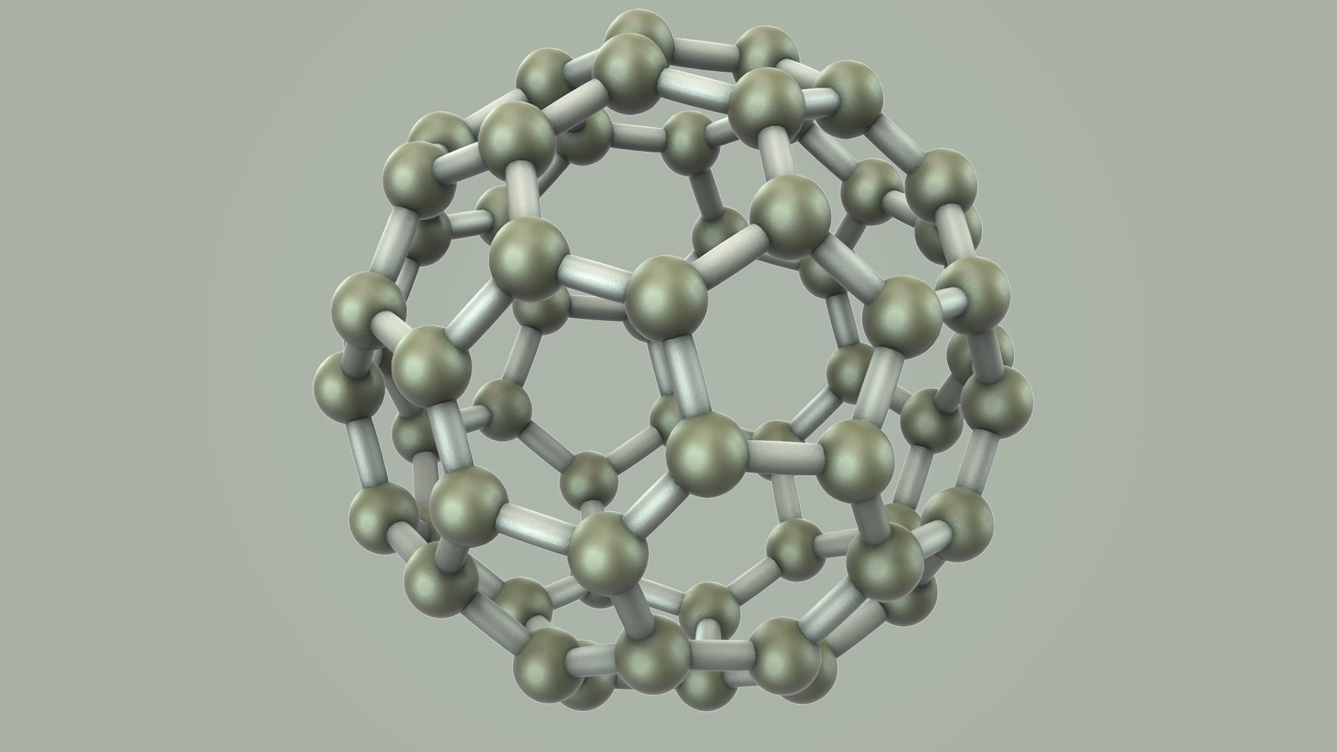 Carbon Structure Fullerene 3D model_5