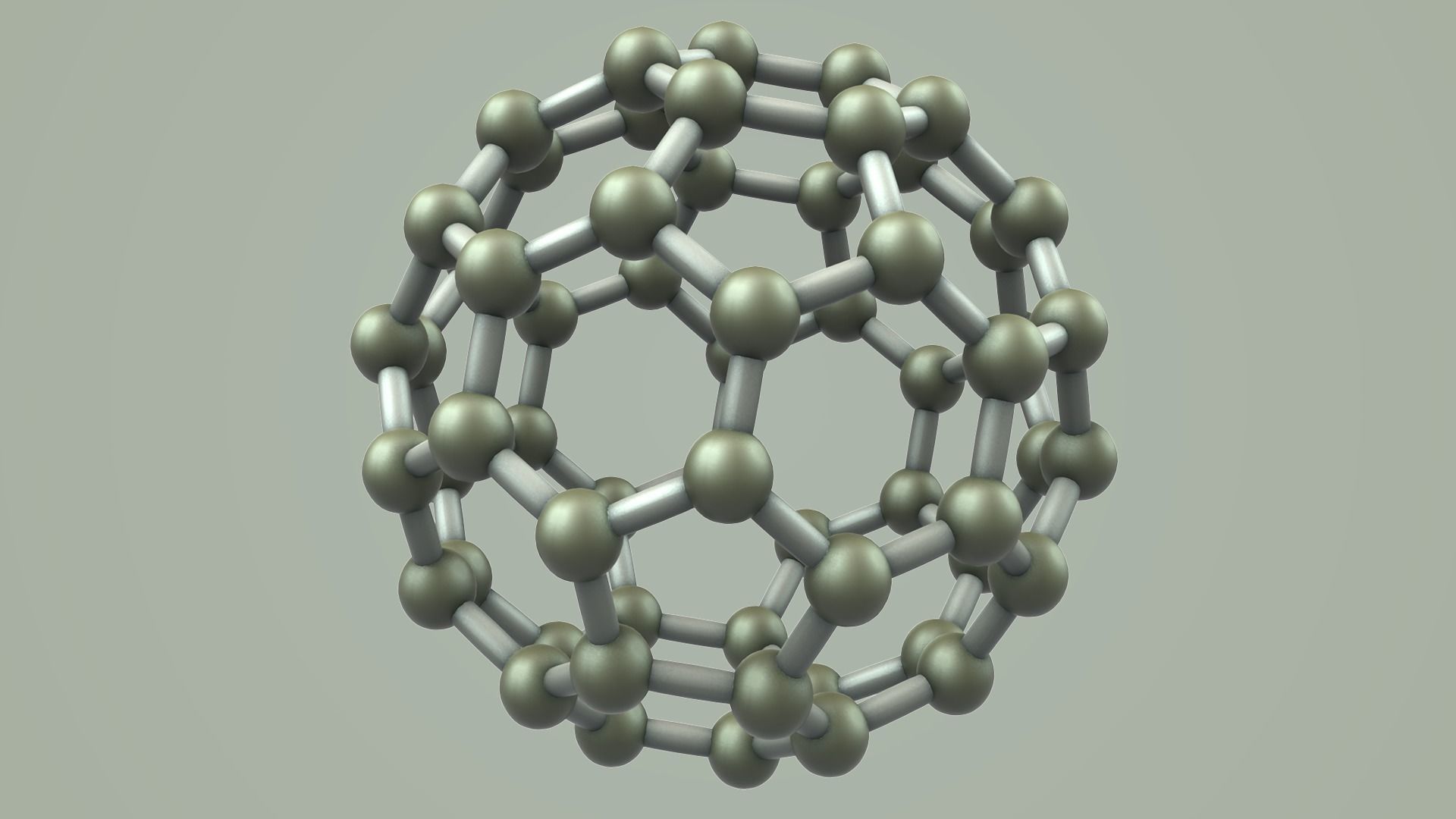 Carbon Structure Fullerene 3D model_4