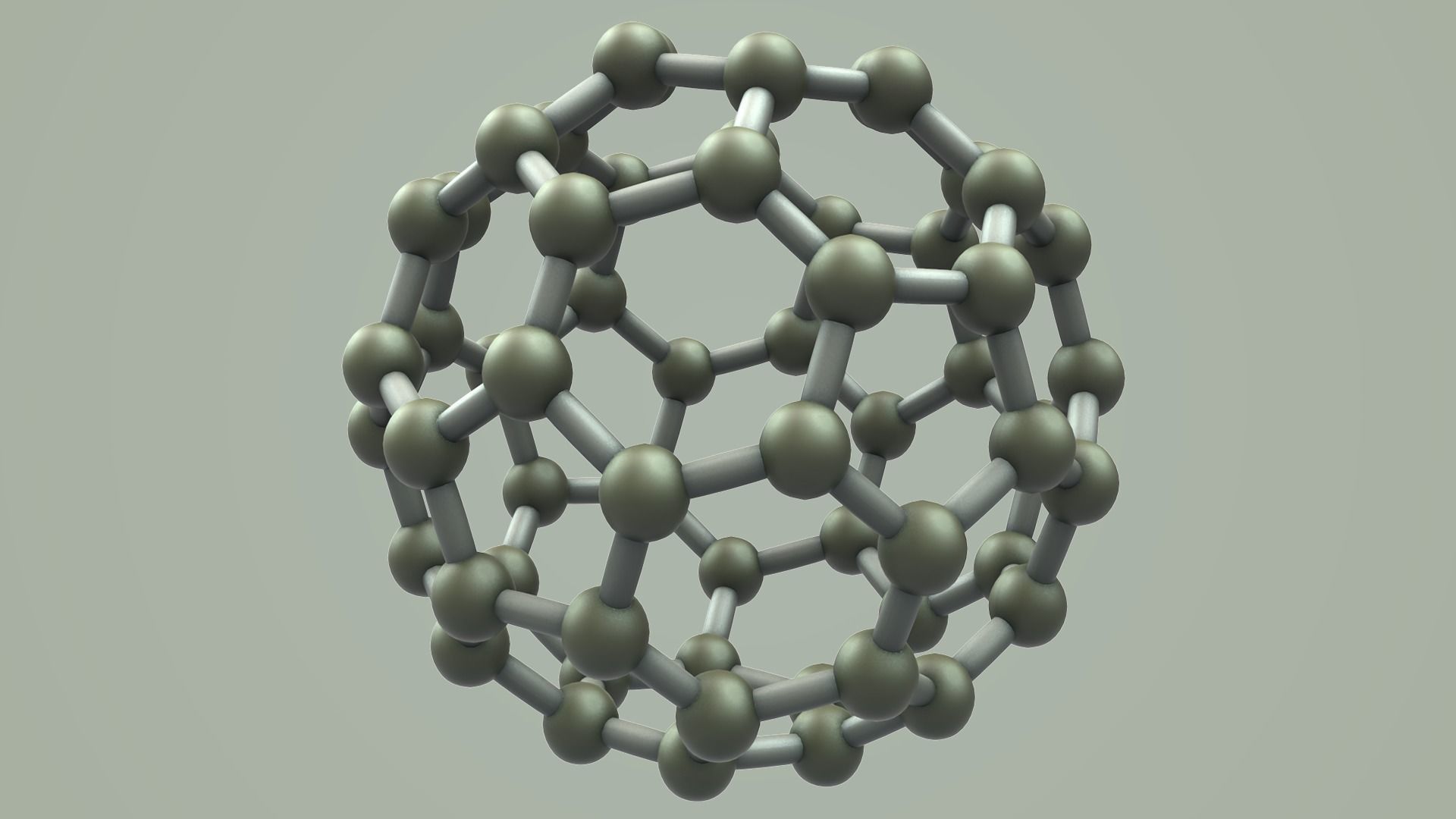 Carbon Structure Fullerene 3D model_3