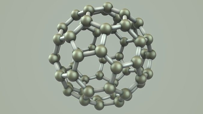 Carbon Structure Fullerene 3D model