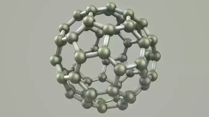 Carbon Structure Fullerene 3D model