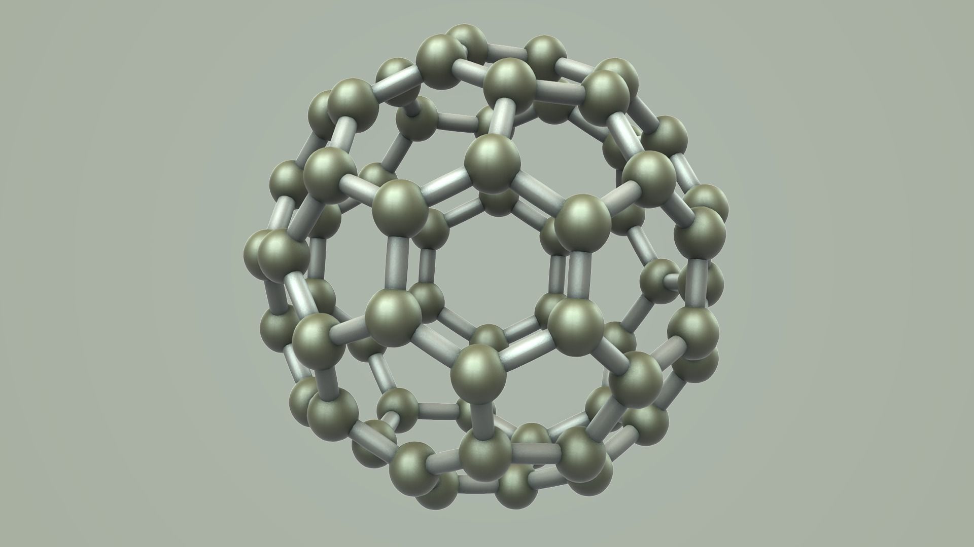 Carbon Structure Fullerene 3D model_6