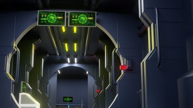 Space ship Interior 3D model_4