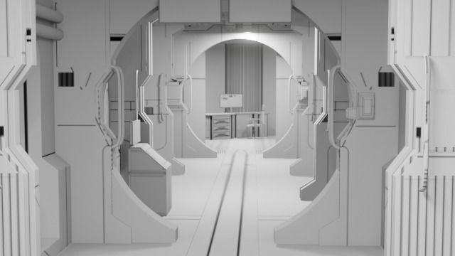 Space ship Interior 3D model_1