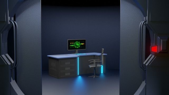 Space ship Interior 3D model_2