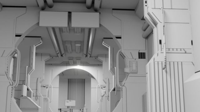 Space ship Interior 3D model_5
