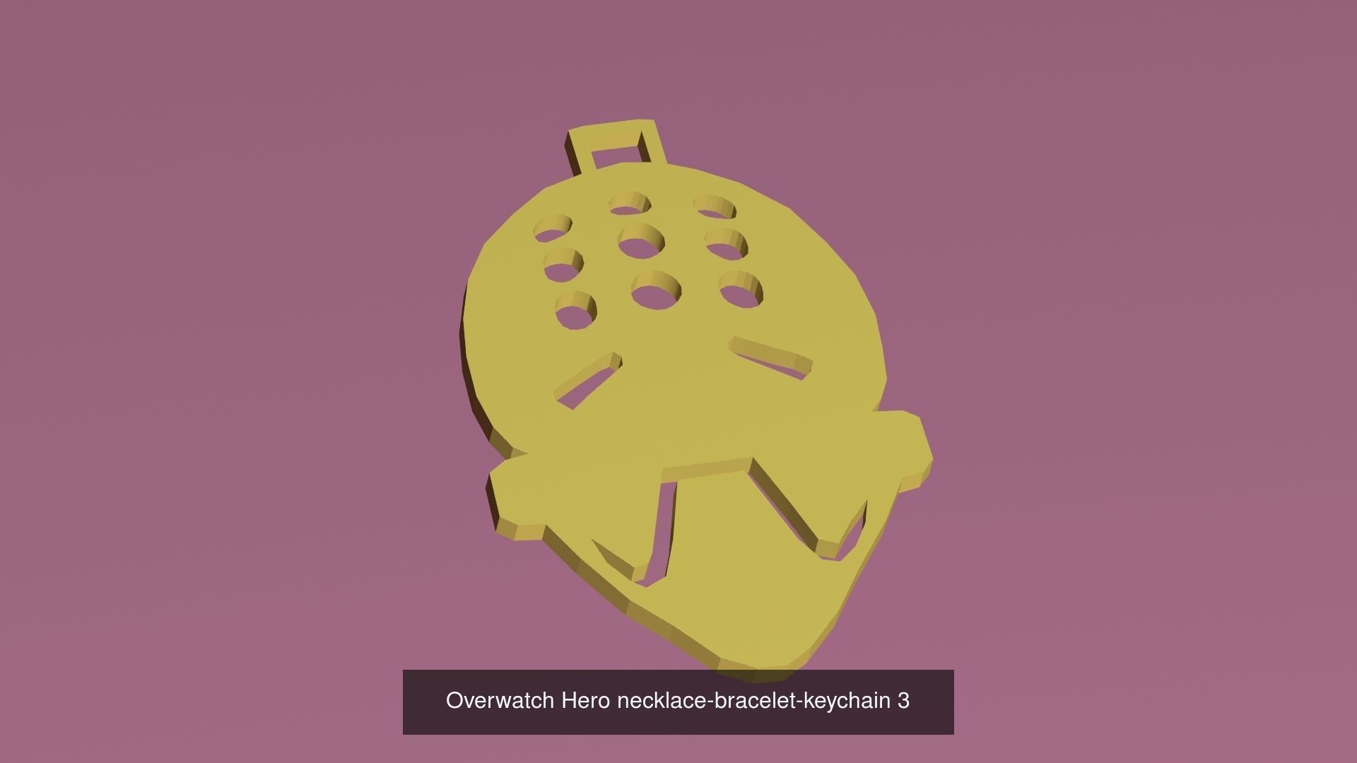 Overwatch bracelet keychain necklace printable 3D Model Collection_5